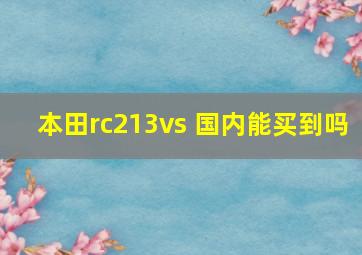 本田rc213vs 国内能买到吗